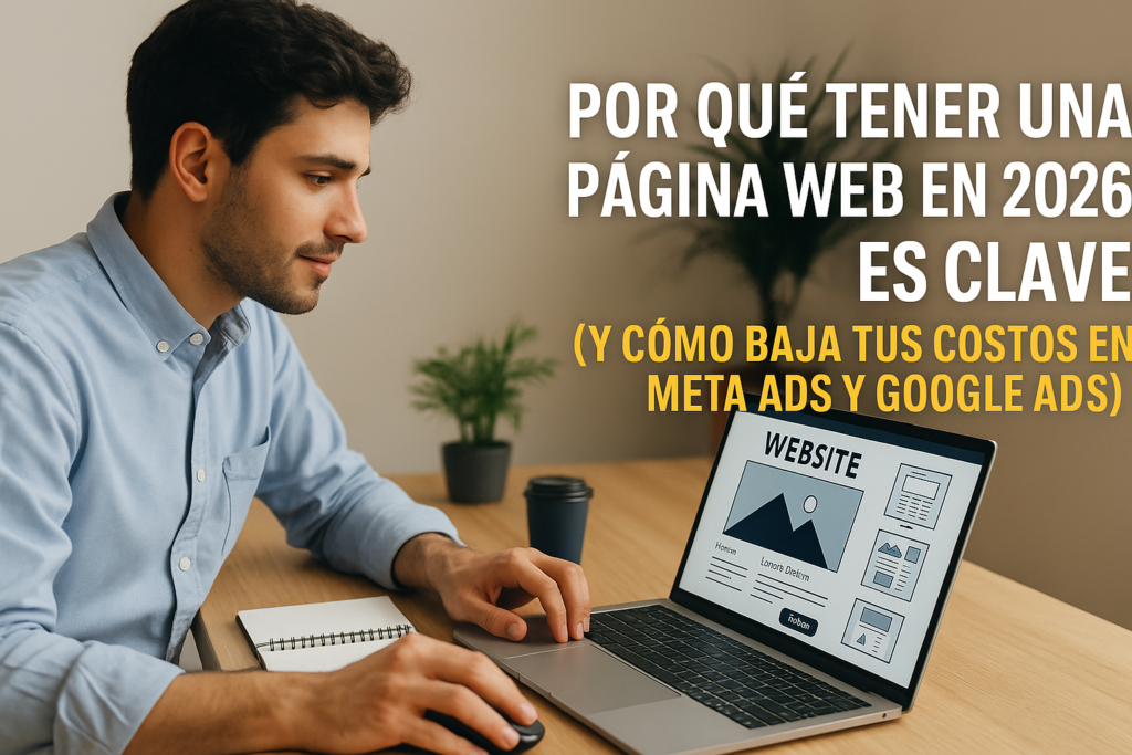 Por qué tener una página web en 2026 es clave (y cómo baja tus costos en Meta Ads y Google Ads)